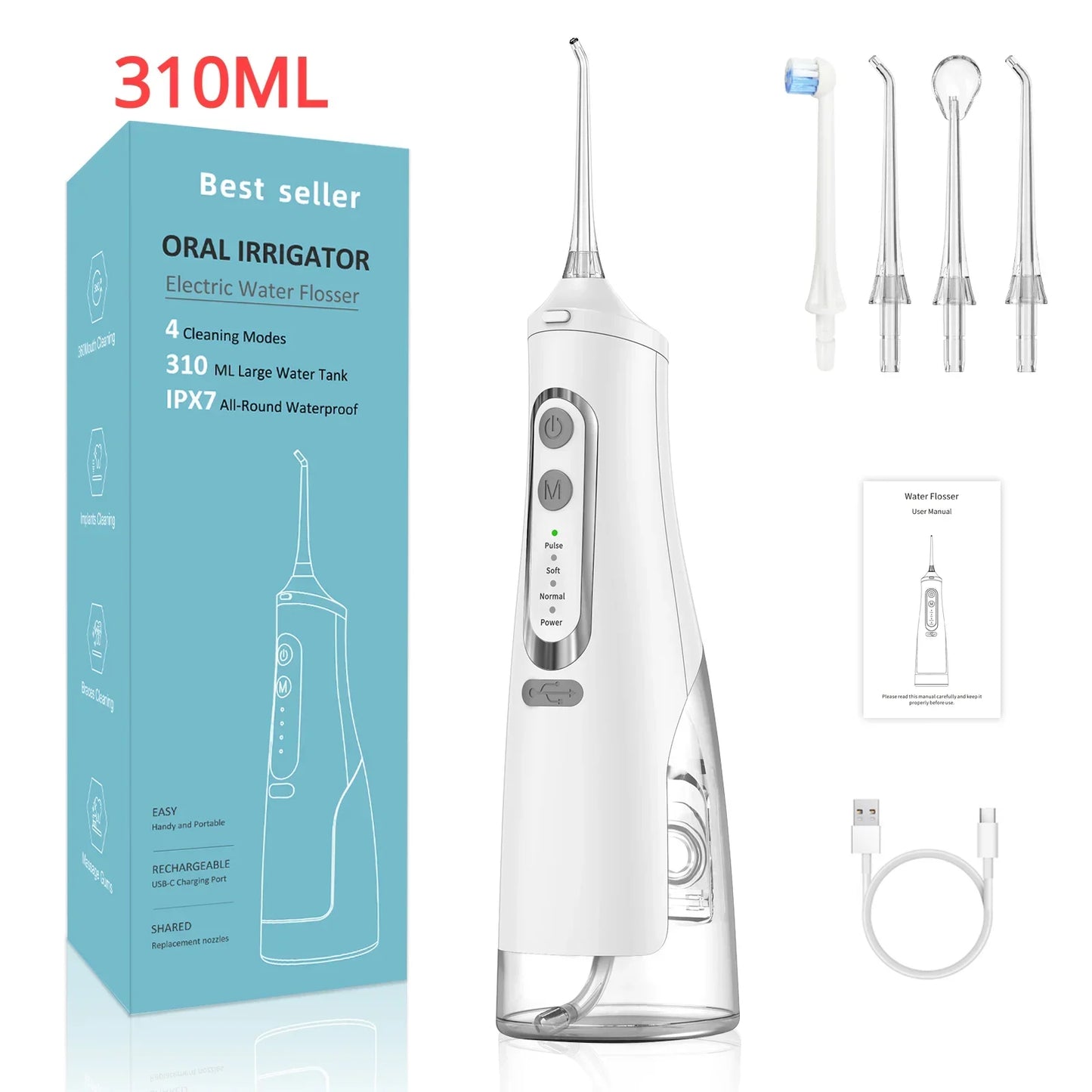 Oral Irrigator USB Rechargeable Water Flosser